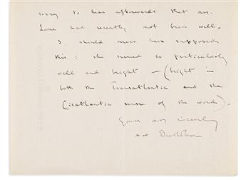 BEERBOHM, MAX. Group of 4 Autograph Letters Signed, Max or Max Beerbohm, to publisher John Lane,